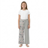 P1226 Hunting Camo Gray Green Girls Wide Leg Pants