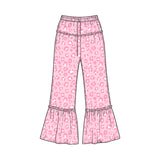 Preorder MOQ 5 pcs Each Style Colorful Leopard Girl's Wide-Leg Pants Kids Matching Clothes（副本）