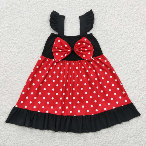 GSD0344 Princess Dots Cute Bow Girl's Dress