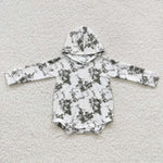 LR0270 Tie Dry Hoodie Baby Boy's Romper