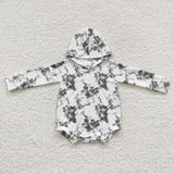 LR0270 Tie Dry Hoodie Baby Boy's Romper