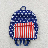 BA0053 July 4th National Day Star Blue Stripe Backpack Bag