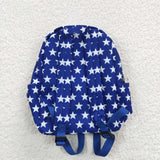 BA0053 July 4th National Day Star Blue Stripe Backpack Bag