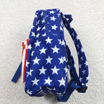 BA0053 July 4th National Day Star Blue Stripe Backpack Bag