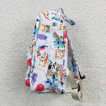 BA0054 Cartoon Blue Dog Backpack Bag