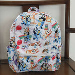 BA0054 Cartoon Blue Dog Backpack Bag