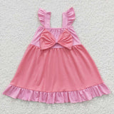 GSD0340 Princess Pink Bow Girl's Dress