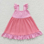 GSD0340 Princess Pink Bow Girl's Dress