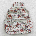 BA0059 Western Cowboy Horse riding Backpack Bag