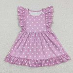 GSD0362 Purple Dots Girl's Dress