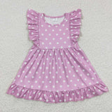 GSD0362 Purple Dots Girl's Dress