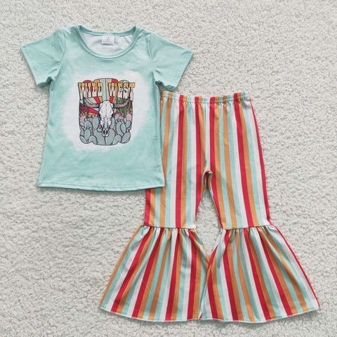 GSPO0657 Wild West Stripe Girl's Set