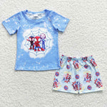 BSSO0246 Spider Hero Cartoon Boy's Shorts Set