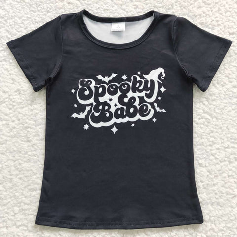 GT0191 Spooky Babe Black Girl Boy Shirt Top