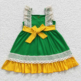 SALE C9-10 Boutique Pumpkin Girl's Dress With Lace