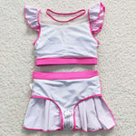 S0146 Princess Pink Cute Girl's Swimsuit