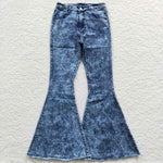 Adult Blue Jeans Fashion Flared Pants