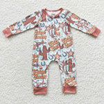 LR0307 Future Cowboy Baby Zip Sleeper Boy's Romper