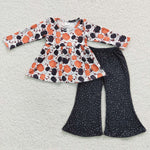 GLP0430 Pumpkin Black Girl's Set