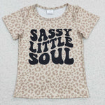 GT0184 Sassy Little Soul Leopard Girl Boy Shirt Top