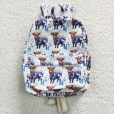 BA0078 Cow Flower Backpack Bag