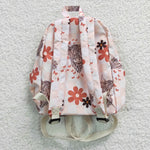 BA0074 Cow Flower Backpack Bag