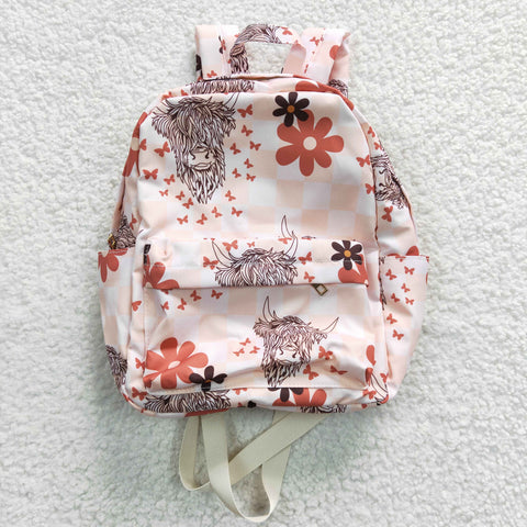 BA0074 Cow Flower Backpack Bag