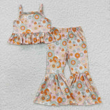 GSPO0668 Summer Floral Flower Strap Girl's set