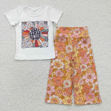 GSPO0700 Her Comes The Sun Flower Orange Girl's set