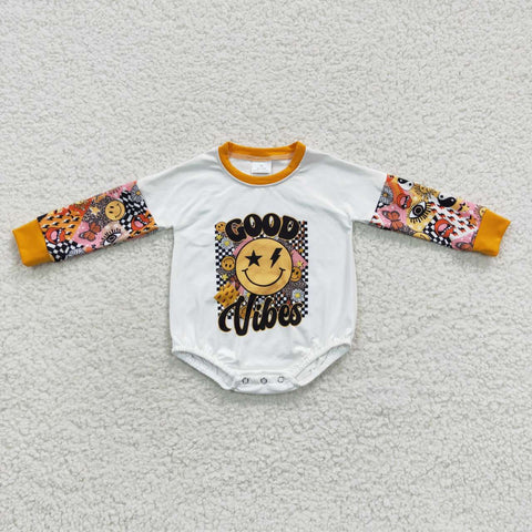 LR0292 Good Vibes Baby Bubble Hoodie Romper