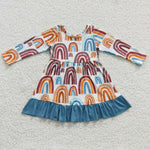 GLD0205 Rainbow Girl's Dress