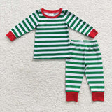 6 A8-11 Red Stripe Unisex Pajamas