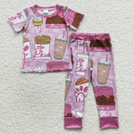 GSPO0696 Food Purple Cute Pajamas set