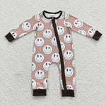 LR0332 Smiley face Baby Zip Sleeper