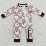 LR0332 Smiley face Baby Zip Sleeper