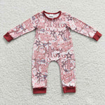 LR0306 Future Cowgirl Zip Baby Boy's Romper Onesie