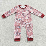 LR0306 Future Cowgirl Zip Baby Boy's Romper Onesie