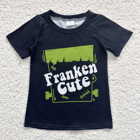 BT0248 Franken cute Pumpkin Boy Shirt Top