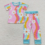 GSPO0720 Flower Blue Pajamas