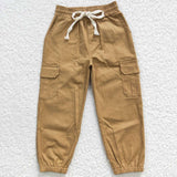 P0134 New Boy's Khaki Pockets Casual Trousers Pants