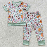 BSPO0110 ABC Green Boy's Pajamas set