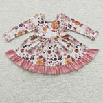 GLD0212 Pumpkin Flower Girl's Dress