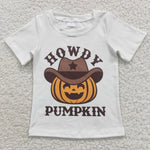 BT0249 HOWDY BOO Pumpkin Boy Shirt Top