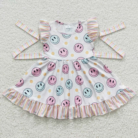 GSD0407 Smiley face Belt Girl's Dress