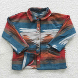 BT0232 New Children's Western Flannel Shirt Boy's Girl's Shirt Coat