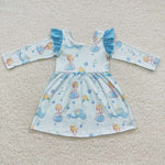 GLD0254 Princess Blue Girl's Dress