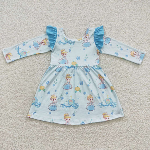 GLD0254 Princess Blue Girl's Dress
