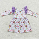 GLD0252 Princess Purple Girl's Dress