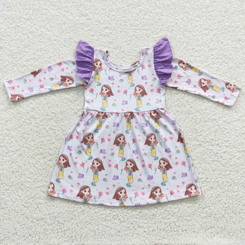 GLD0252 Princess Purple Girl's Dress