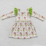 GLD0249 Princess Green Girl's Dress